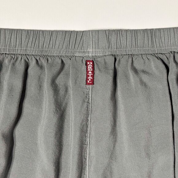 Hard Tail Forever Gray Rayon Wide Leg Pants Elastic High Waist Women Size L (A3) - Picture 7 of 12